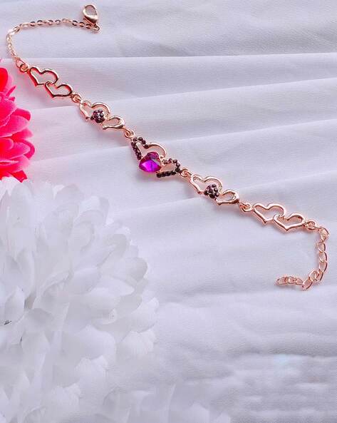 Rose Gold Crystal Butterfly Bracelet