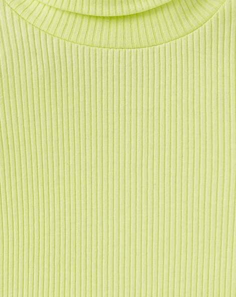 Lime green hot sale ribbed turtleneck