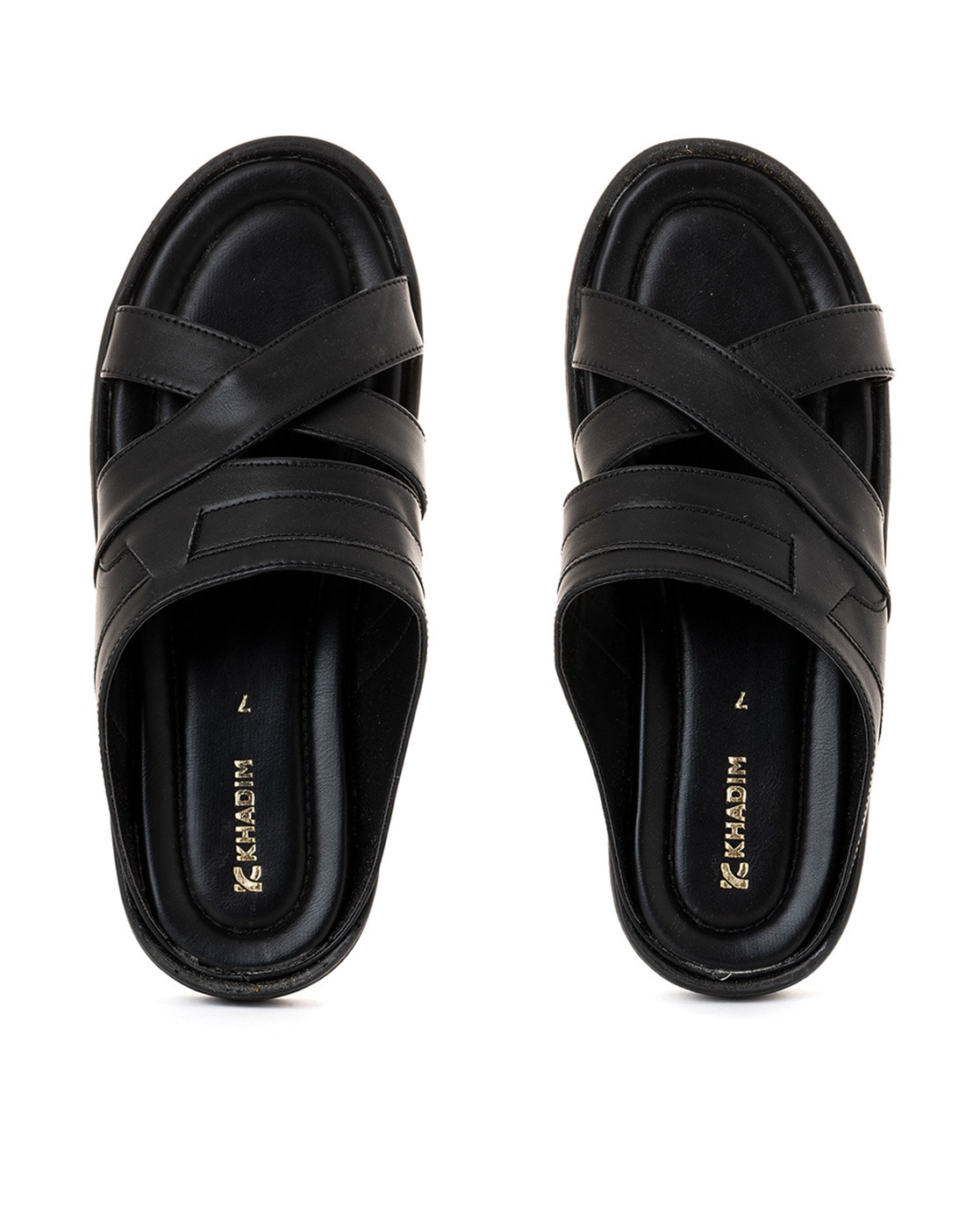 Buy online Men Solid Black Slip On Sandal from Sandals and Floaters for Men  by Khadims for ₹499 at 0% off | 2024 Limeroad.com