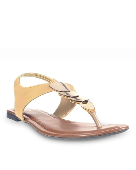 Sling-Back Sandals with Metal Accent