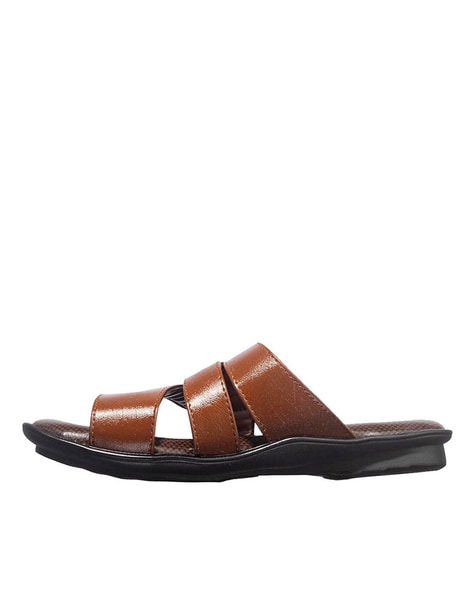 KHADIM British Walkers Brown Leather Slip On Sandal for Men (9361283)