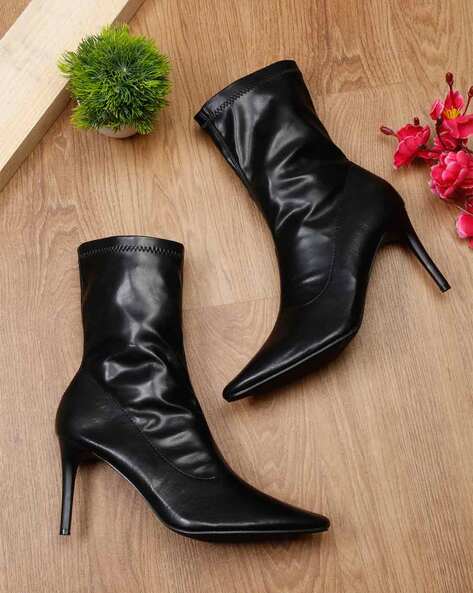 Mid calf clearance boots flat heel