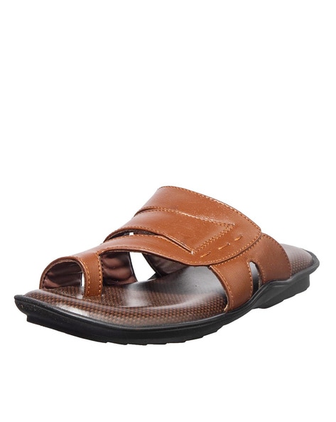 Khadim's Men Synthetic Solid Brown Sandal (Black,10)