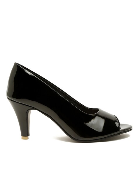 Buy Black Heeled Shoes for Women by Flat n Heels Online