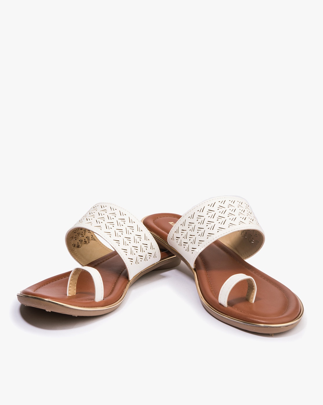 Buy White Flat Sandals for Women by KHADIMS Online Ajio