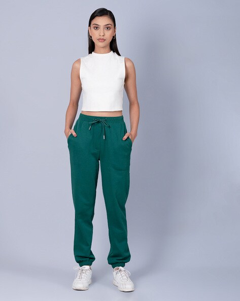 Tie Front Solid Sweatpants  Green pants, Green joggers outfit