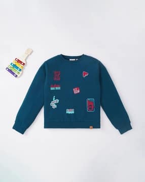 ed-a-mamma Sustainable Typographic Print Round-Neck Sweatshirt-picture-47
