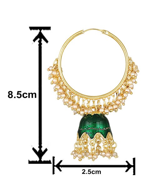 Buy VAMA FASHIONS Gold Plated Kaju Kan Bali Hoop Earrings Gold Boys and  Men Online at Best Prices in India  JioMart