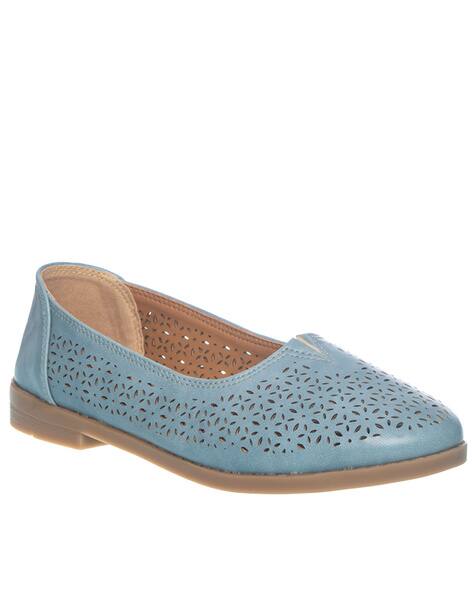 Khadim Blue Formal Shoes For Ladies Buy Blue Flat Shoes For