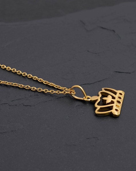 King Crown Pendant Neckalce Hip Hop Style Gold Plated Tennis Chain | Pendant  design, Pendant, Kings crown