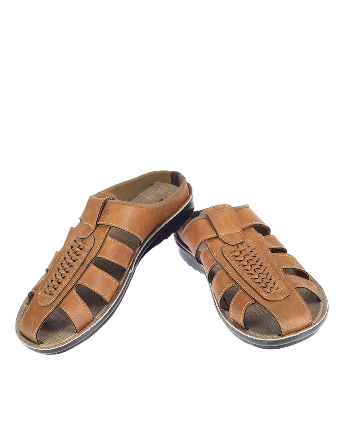 Buy Tan Sandals for Men by KHADIMS Online | Ajio.com