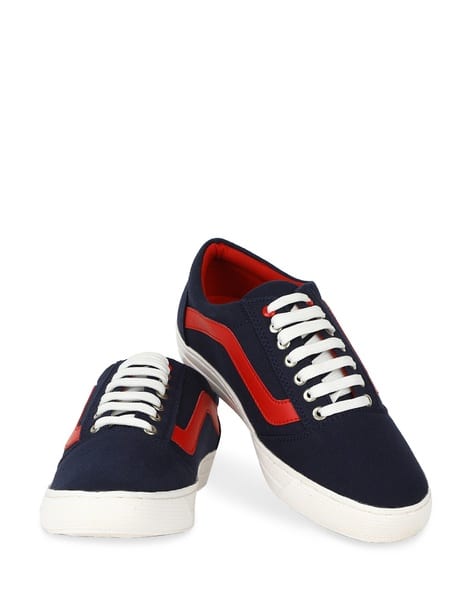 khadim navy blue canvas shoes mens