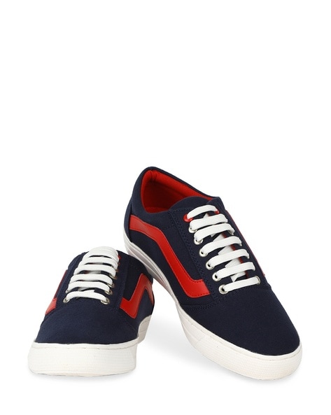 Khadims Lace-Up Sneakers with Round-Toe