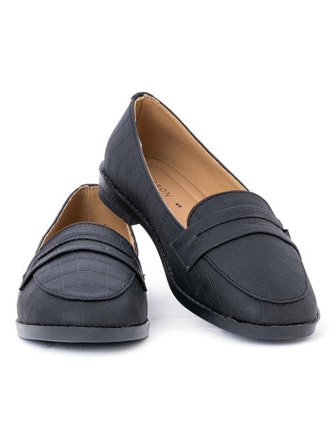 Reptilian Pattern Penny Loafers