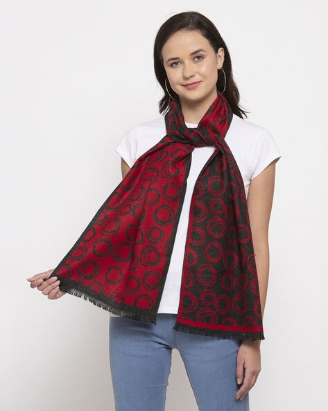 Printed Stole with Fringe Hems Price in India