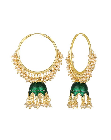 Zovana Golden Chand Bali Earrings – CASA ROZEN