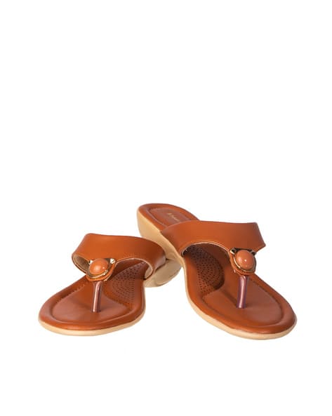 Chappal Khadims Sandals Online Buy Brown Flat Sandals For Women By