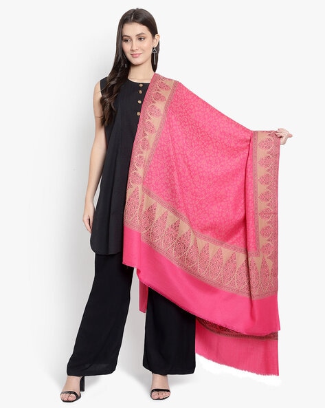 Floral-Woven Shawl Price in India