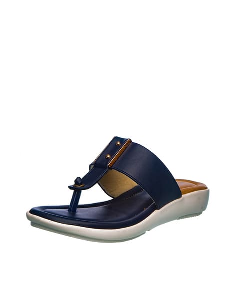 Buy Navy Flat Sandals for Women by 