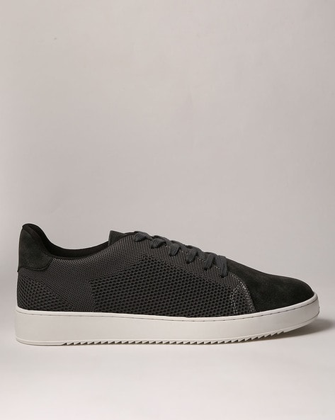 Men Panelled Lace-Up Sneakers