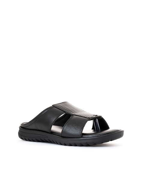 Khadims Textured Slip-On Sandals