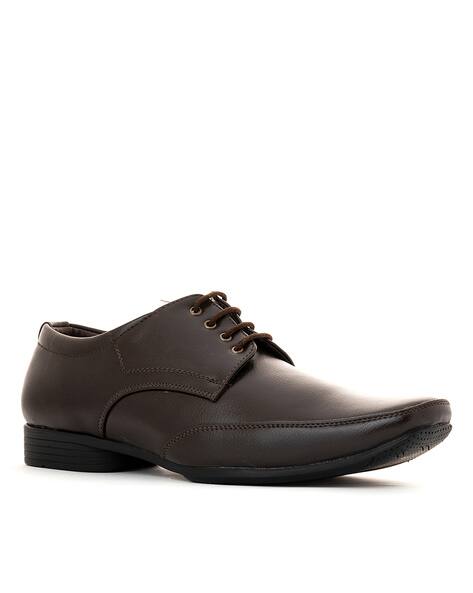 Derby Shoe Khadims Brown Formal Shoes Khadims Men Tan Solid