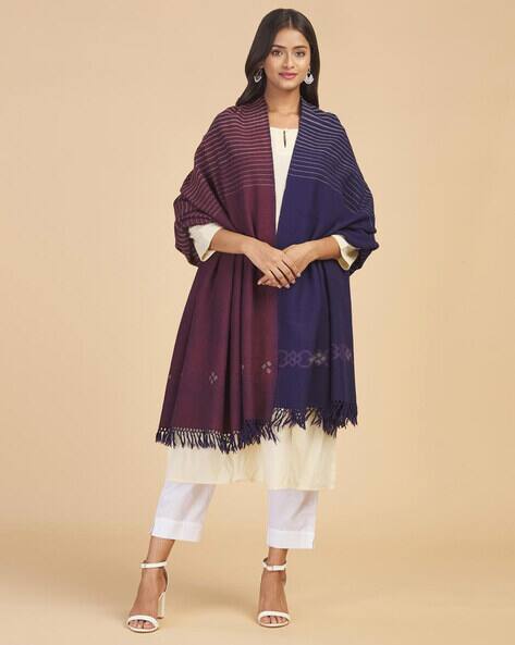 Buy Navy Blue Shawls Wraps for Women by Fabindia Online