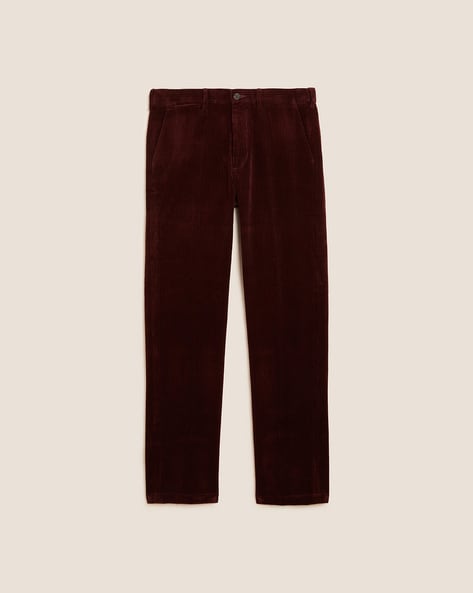 Burgundy Slim Fit Trousers