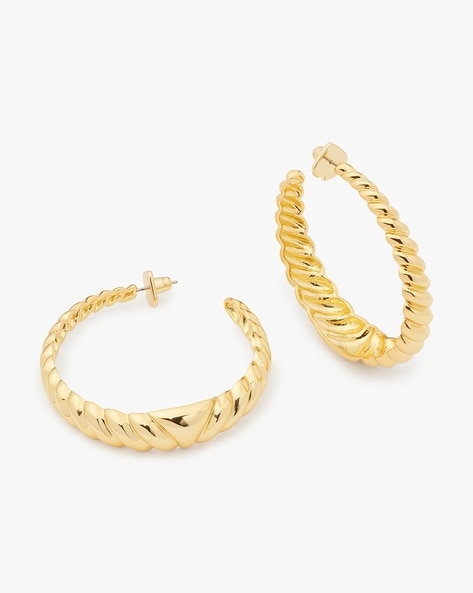 NYU·NYU Chunky Gold Hoop Earrings for Women 18K Gold Plated India | Ubuy