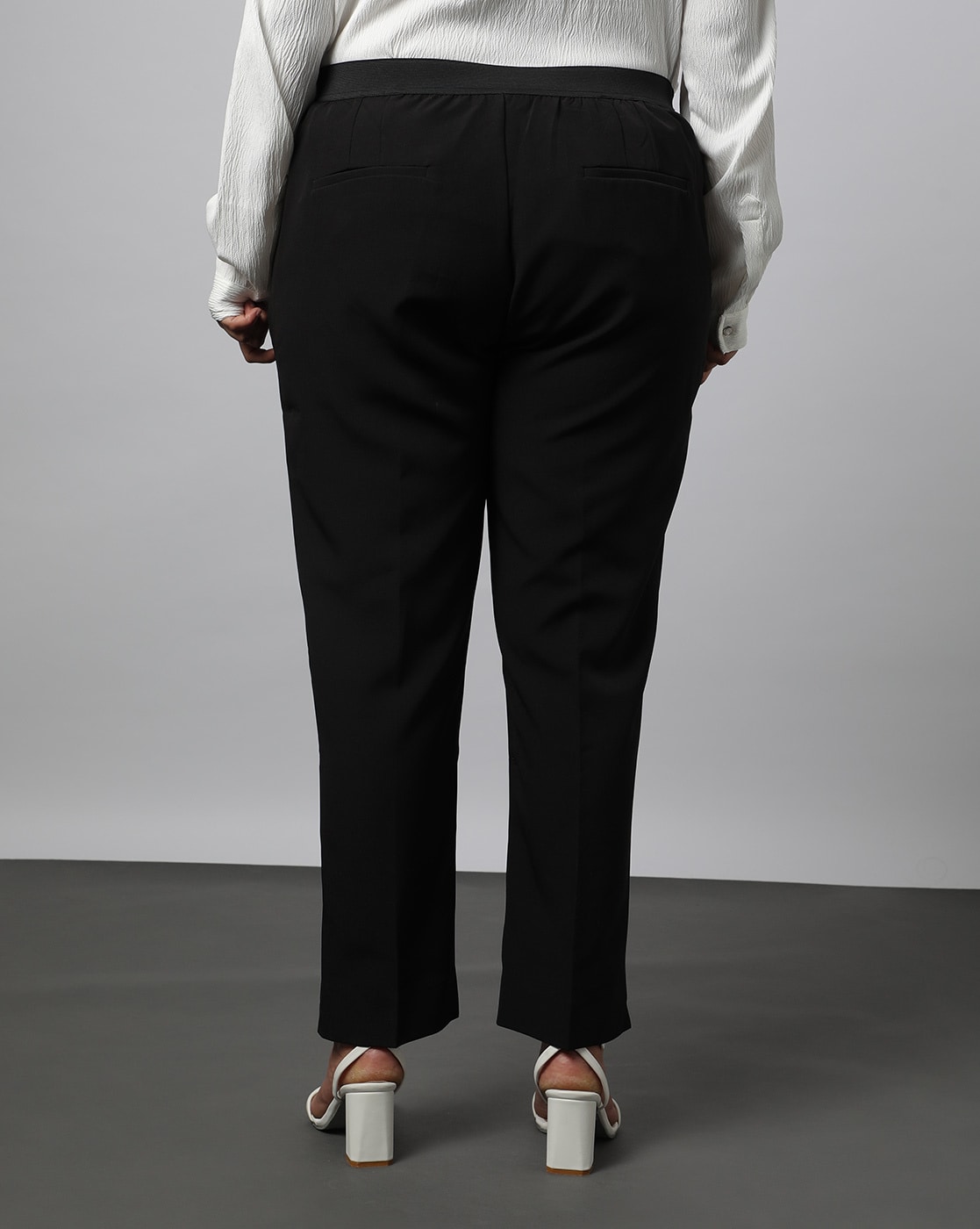 Tapered trousers - Dark grey - Ladies | H&M IN