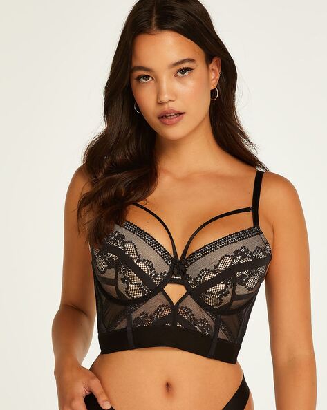Show Off Lace Padded Longline Bralette