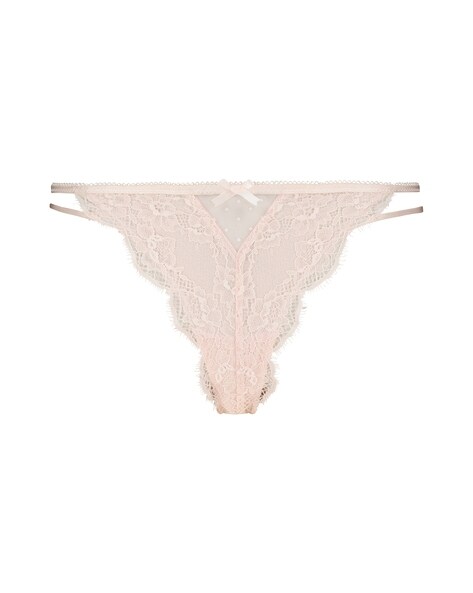 Lace Low-Rise Tanga Briefs
