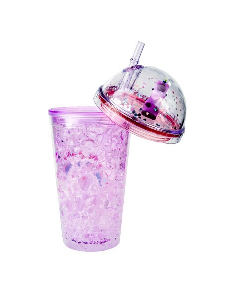 STITCH - Purple Glitter - Fashion Straw Tumbler - Size 19Oz