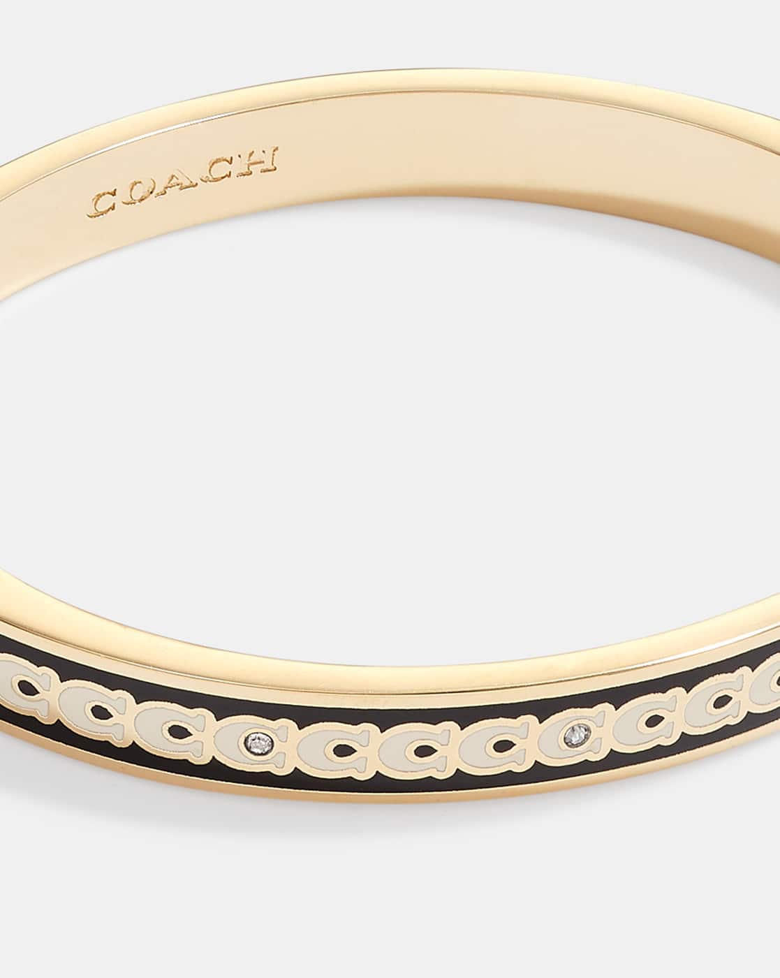 Buy Coach 6MM Signature Enamel Bangle | Gold-Toned Color