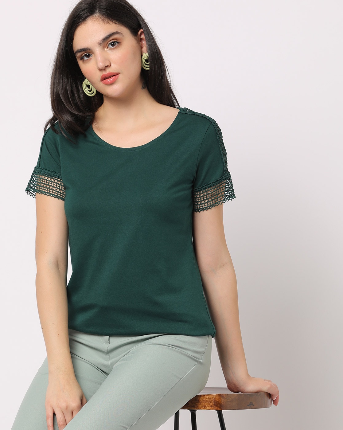 green colour t shirt for girl