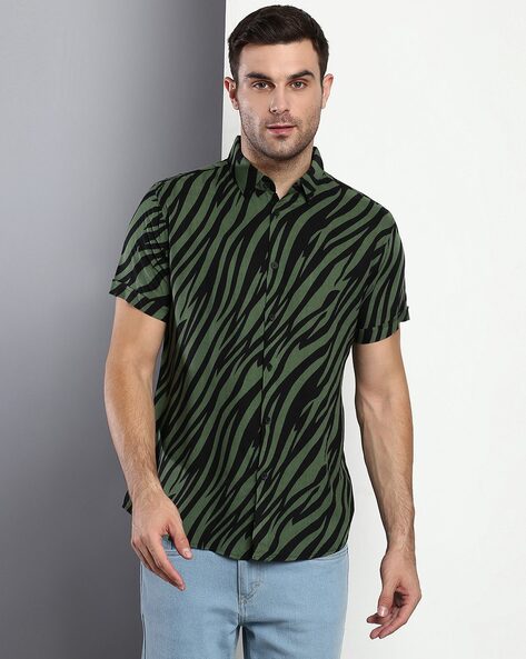 Buy Green Shirts for Men by DENNISLINGO PREMIUM ATTIRE Online 