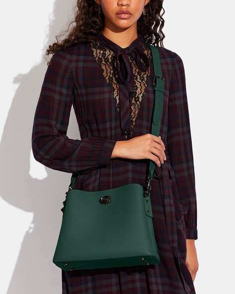 Coach Willow Shoulder Bag In  Green - Unbox with me! 