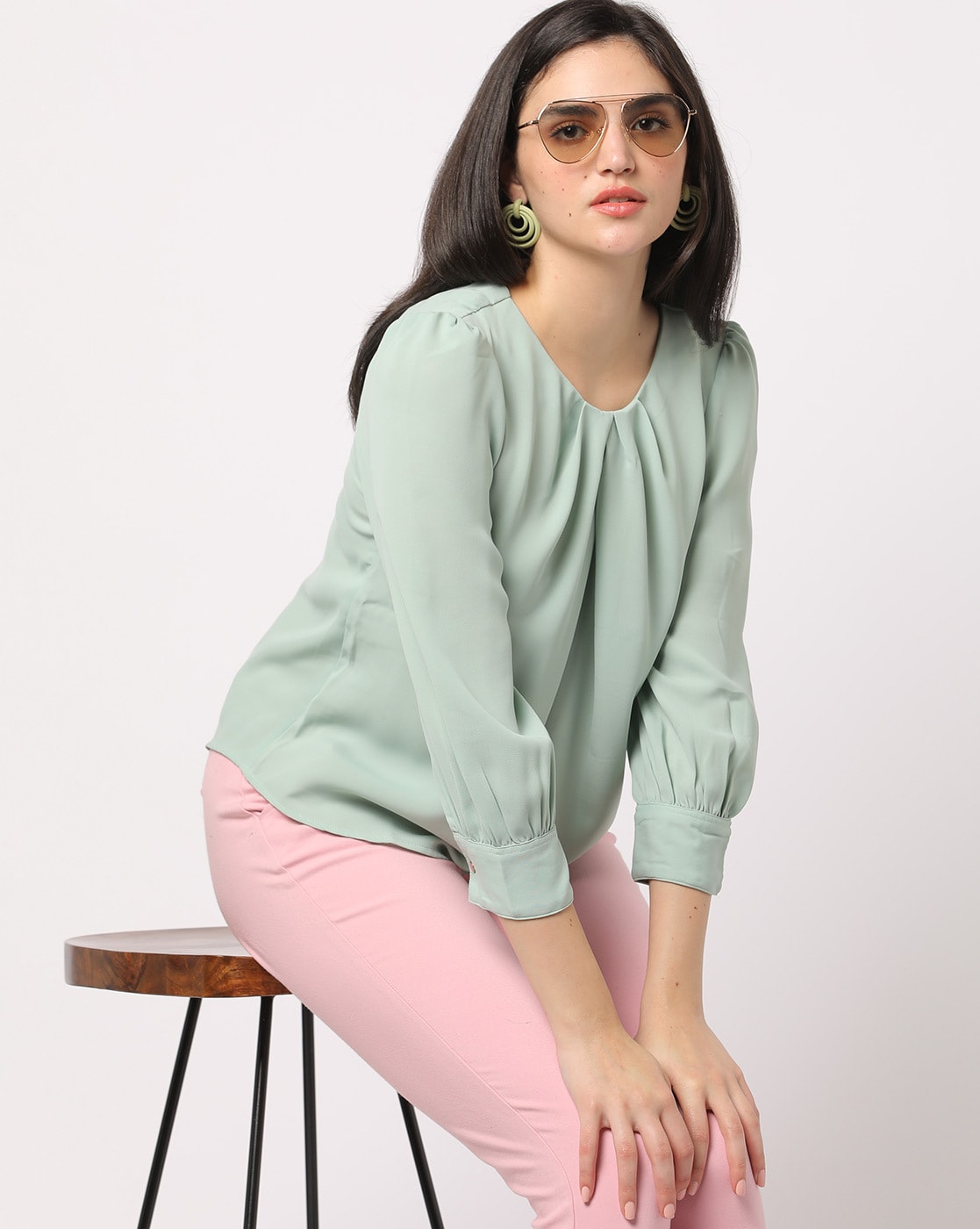 Buy online Women's Crop Square Neck Top from western wear for Women by  Ankles for ₹400 at 75% off