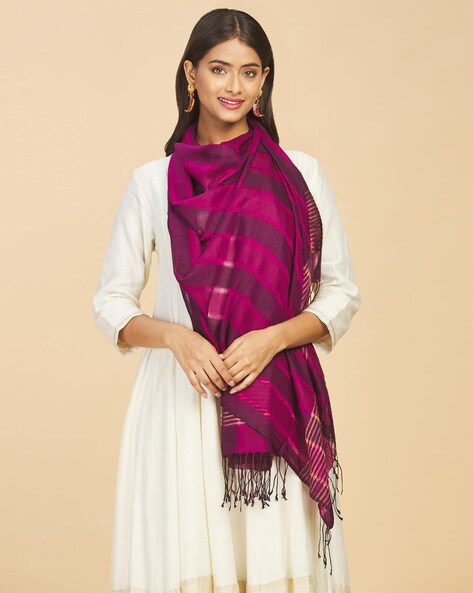 Striped Woollen Stole Price in India