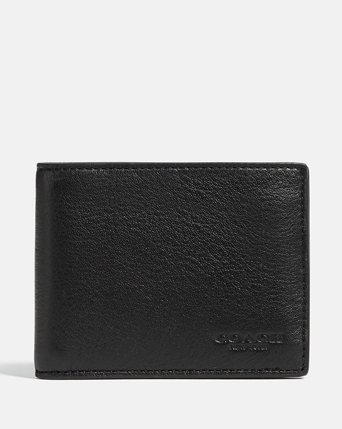 Coach Fabric Leather Trimmed Wallet - Gem