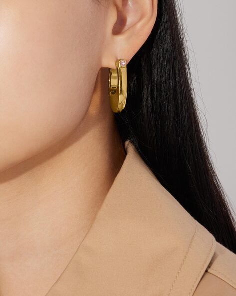 Erin Chunky Hoop Earring In Gold  The Walk in Wardrobe