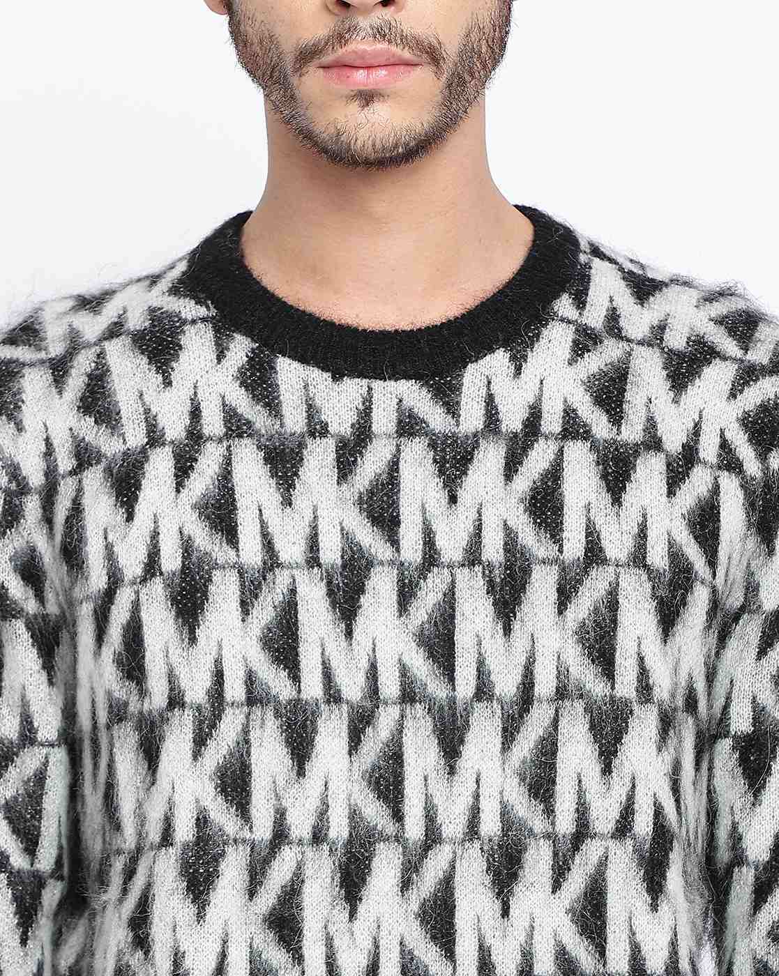 Brushed Logo Jacquard Sweater