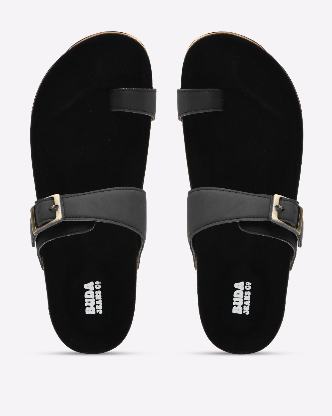 Buy Black Sandals for Men by Buda Jeans Co Online | Ajio.com