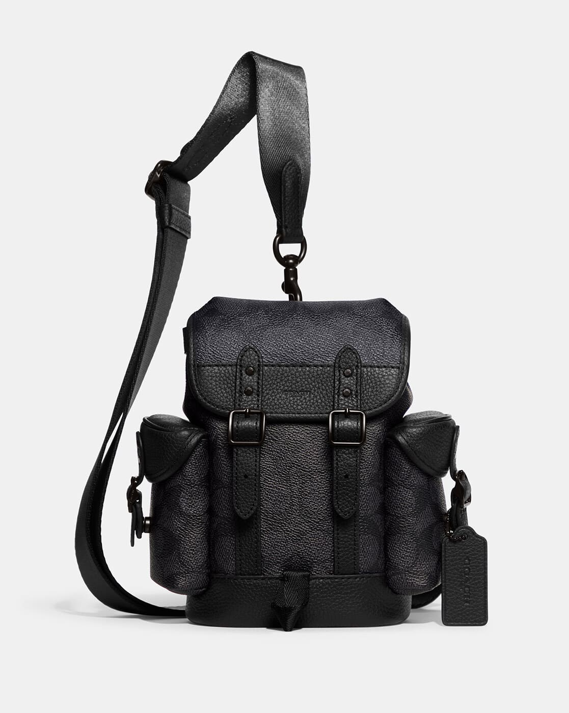 Buy Coach Hitch Backpack 13 in Signature Canvas | Charcoal Black