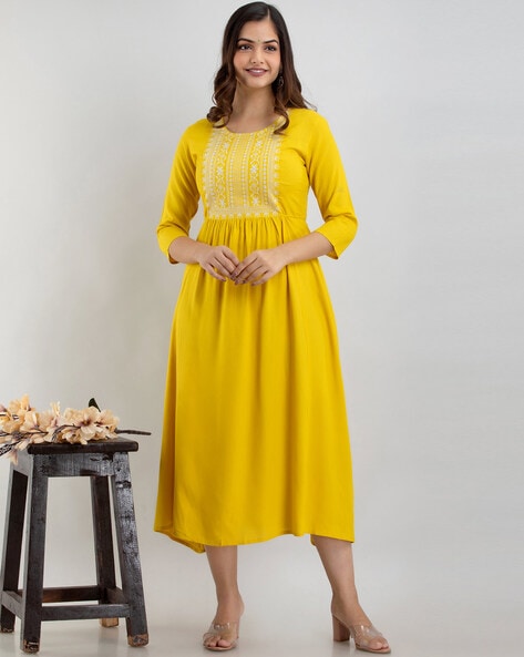 Yellow best sale country dress