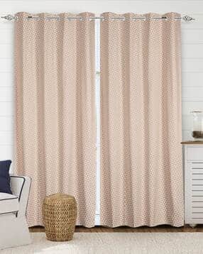 saral home Set of 2 Geometric Print Door Curtains-picture-15
