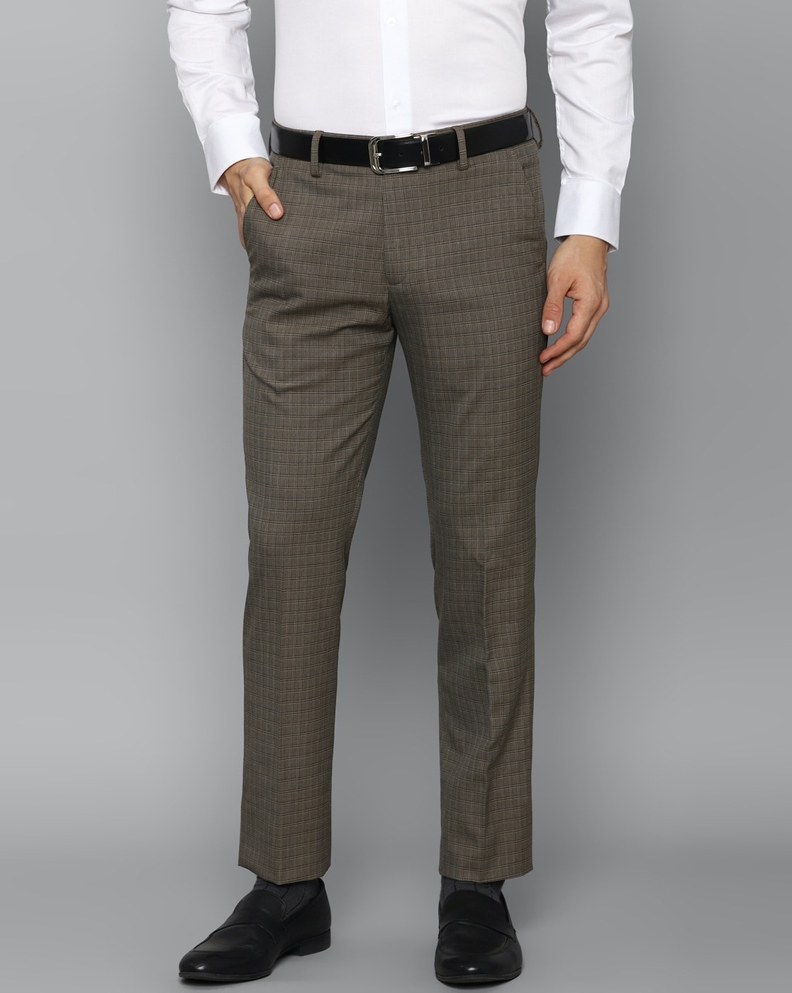 Medium Blue Check Trousers  Selling Fast at Pantaloonscom