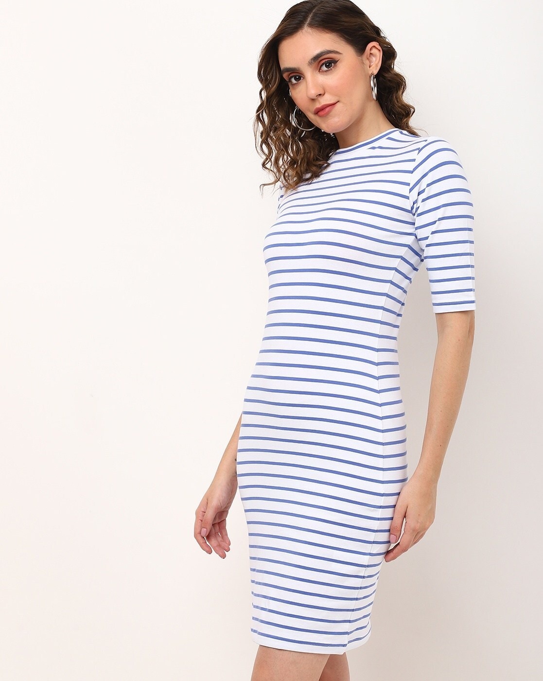 Striped bodycon dress outlet midi