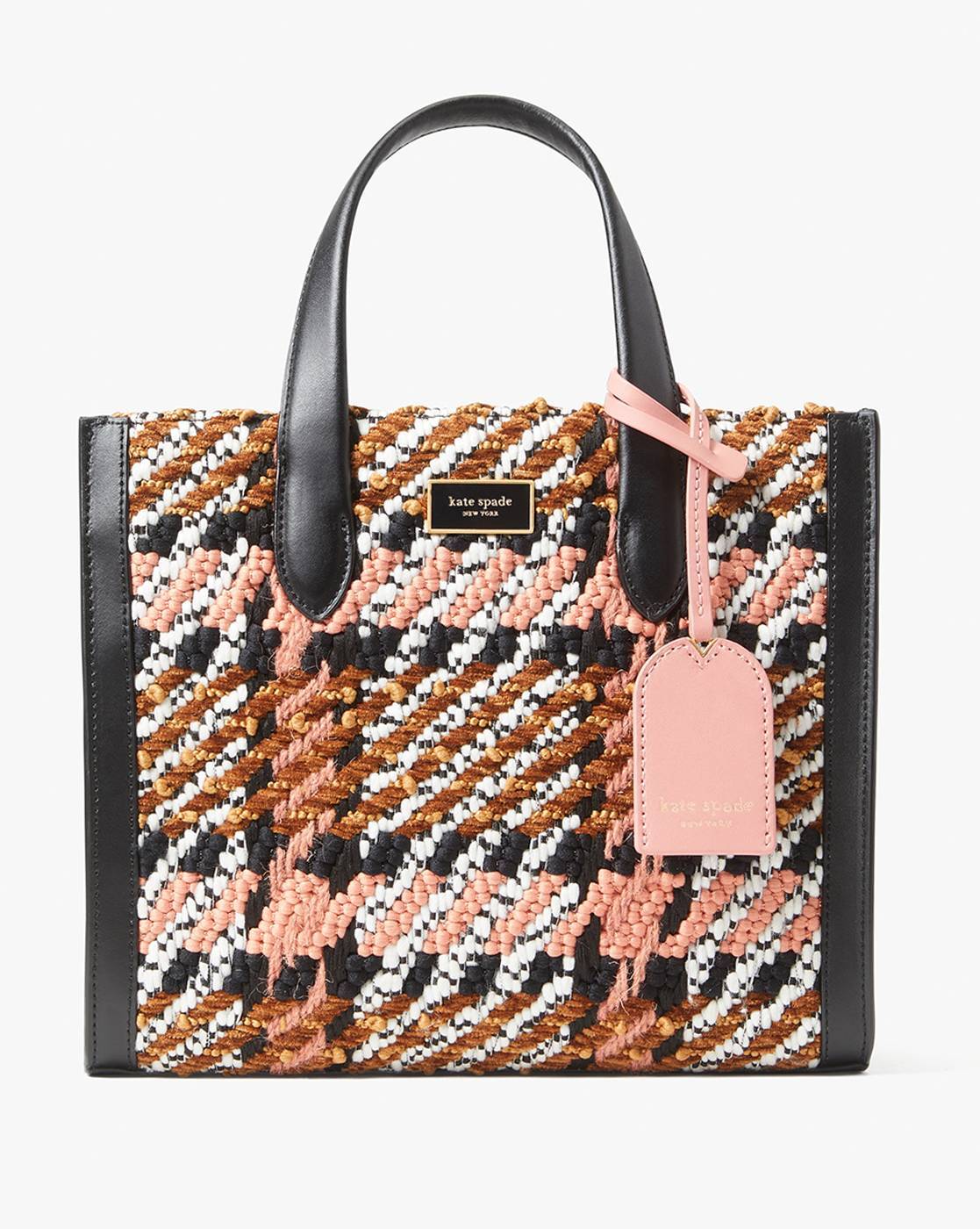 Manhattan Houndstooth Chenille Small Tote