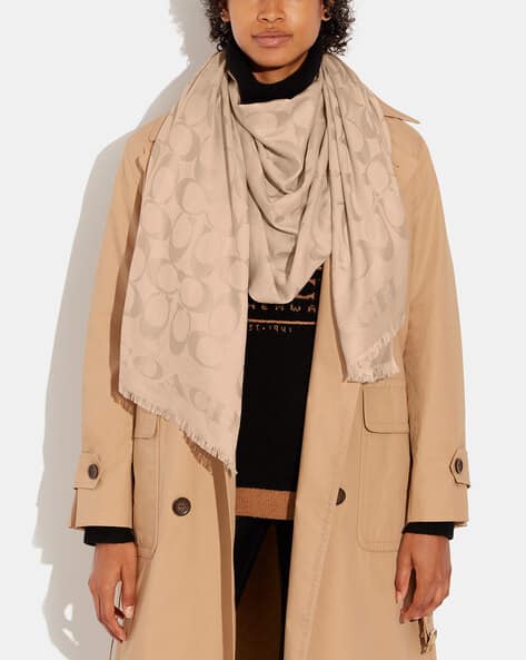 Buy Coach Signature Stole | Cream Color Women | AJIO LUXE